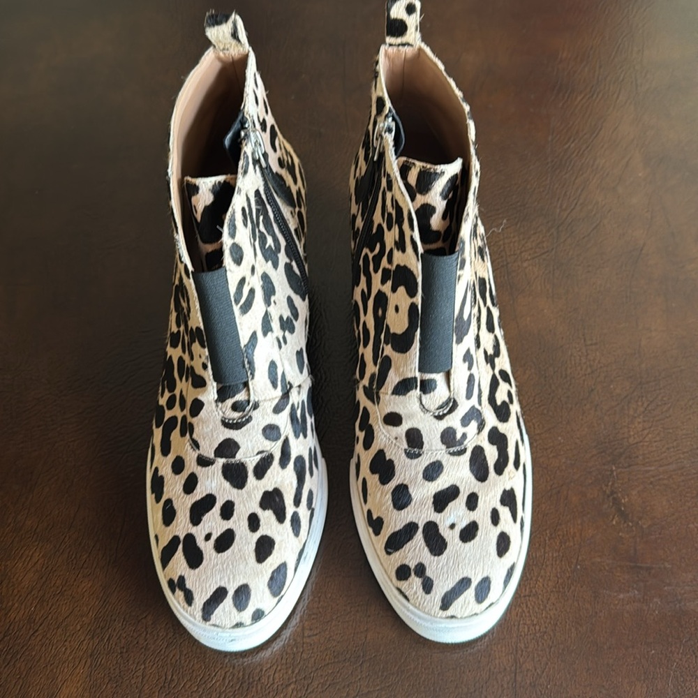 Paolo Leopard Sneaker Booties - Picture 3 of 11